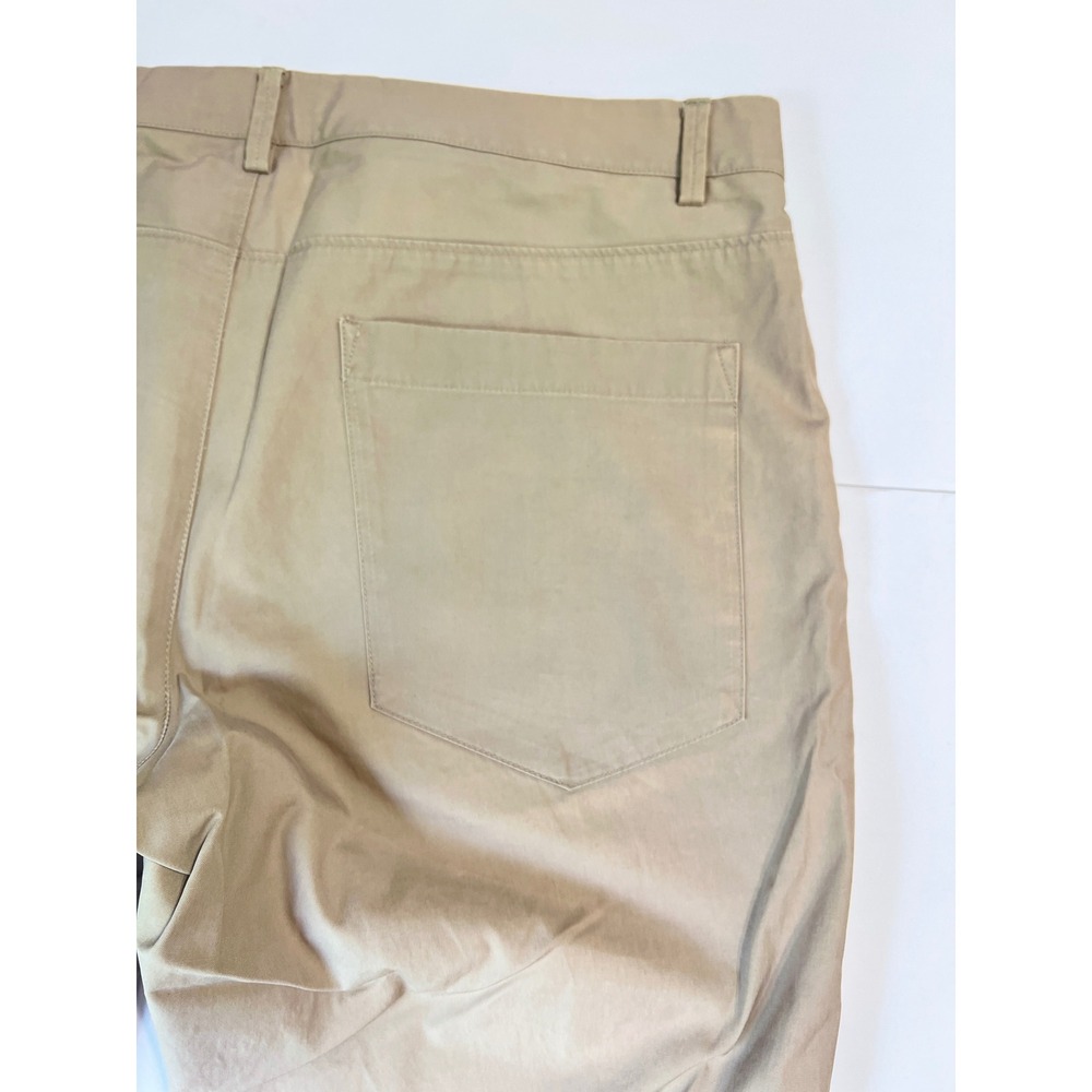 Theory Craven Forte Men Tan Khaki Chino Pants Straight Leg Cotton 33 - Picture 11 of 12